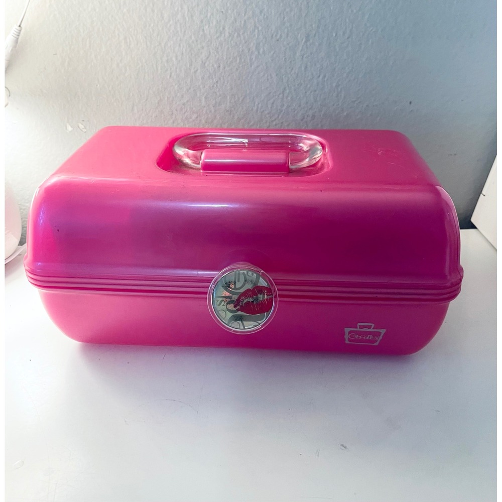 Vintage Caboodles Cosmetic Case Makeup Organizer‎ Box Pink Retro